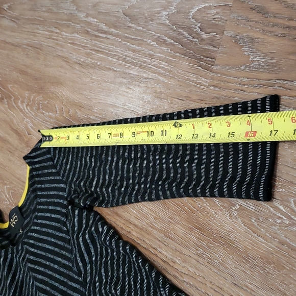 (S) W5 Anthropologie Striped ¾ Sleeve Flowy Top Lightweight Made in the U.S.A - Picture 6 of 9